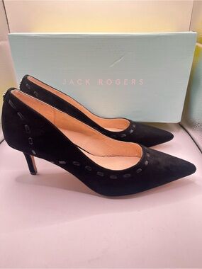 Jack Rogers New Women's 10 Bridgette Pump-Black Suede